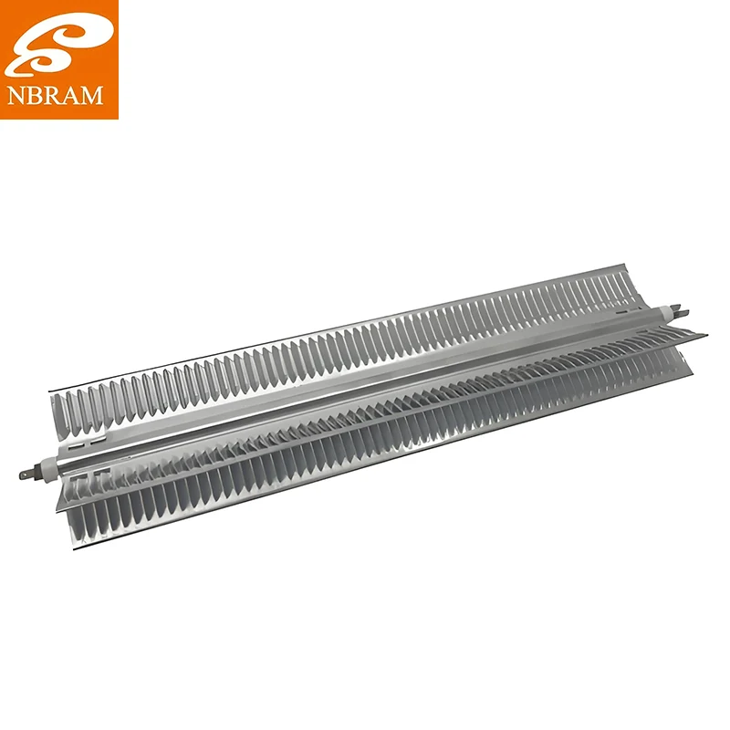 Tubo calefactor de aluminio en forma de X